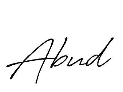 Design your own signature with our free online signature maker. With this signature software, you can create a handwritten (Antro_Vectra_Bolder) signature for name Abud. Abud signature style 7 images and pictures png