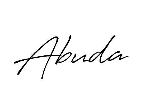 Create a beautiful signature design for name Abuda. With this signature (Antro_Vectra_Bolder) fonts, you can make a handwritten signature for free. Abuda signature style 7 images and pictures png