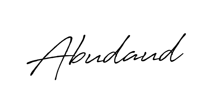 How to make Abudaud name signature. Use Antro_Vectra_Bolder style for creating short signs online. This is the latest handwritten sign. Abudaud signature style 7 images and pictures png