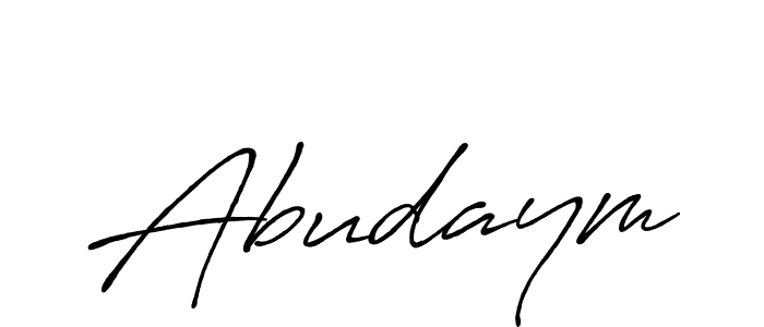 Also we have Abudaym name is the best signature style. Create professional handwritten signature collection using Antro_Vectra_Bolder autograph style. Abudaym signature style 7 images and pictures png