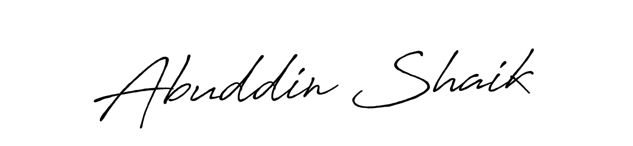 It looks lik you need a new signature style for name Abuddin Shaik. Design unique handwritten (Antro_Vectra_Bolder) signature with our free signature maker in just a few clicks. Abuddin Shaik signature style 7 images and pictures png