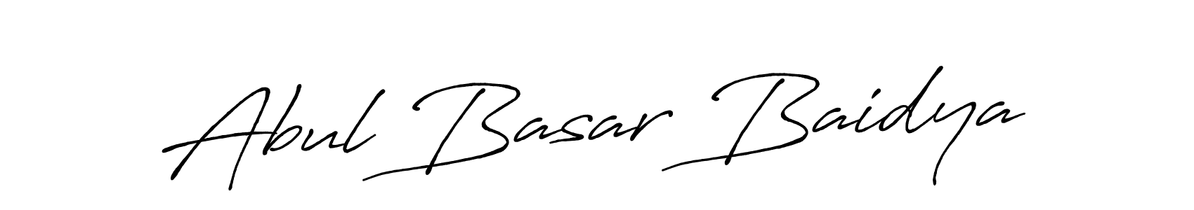 Create a beautiful signature design for name Abul Basar Baidya. With this signature (Antro_Vectra_Bolder) fonts, you can make a handwritten signature for free. Abul Basar Baidya signature style 7 images and pictures png