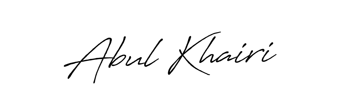 Make a beautiful signature design for name Abul Khairi. With this signature (Antro_Vectra_Bolder) style, you can create a handwritten signature for free. Abul Khairi signature style 7 images and pictures png