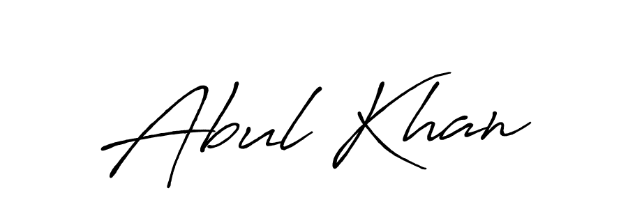 Use a signature maker to create a handwritten signature online. With this signature software, you can design (Antro_Vectra_Bolder) your own signature for name Abul Khan. Abul Khan signature style 7 images and pictures png