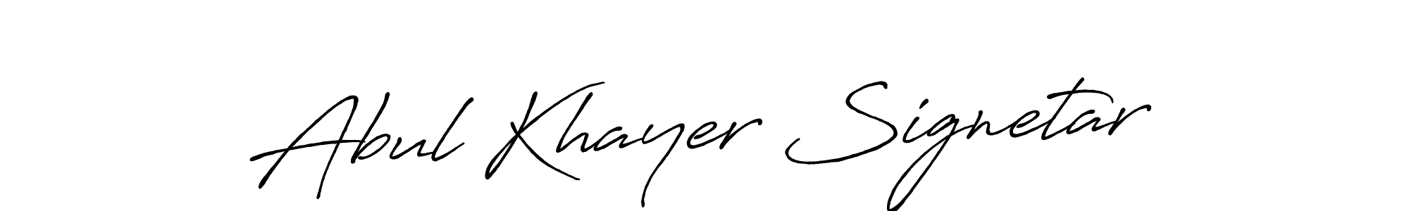 It looks lik you need a new signature style for name Abul Khayer Signetar. Design unique handwritten (Antro_Vectra_Bolder) signature with our free signature maker in just a few clicks. Abul Khayer Signetar signature style 7 images and pictures png