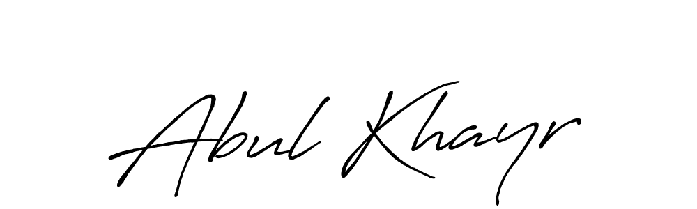 Similarly Antro_Vectra_Bolder is the best handwritten signature design. Signature creator online .You can use it as an online autograph creator for name Abul Khayr. Abul Khayr signature style 7 images and pictures png