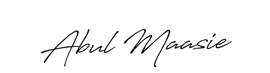 Create a beautiful signature design for name Abul Maasie. With this signature (Antro_Vectra_Bolder) fonts, you can make a handwritten signature for free. Abul Maasie signature style 7 images and pictures png