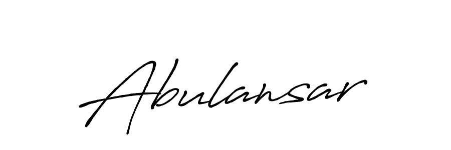 The best way (Antro_Vectra_Bolder) to make a short signature is to pick only two or three words in your name. The name Abulansar include a total of six letters. For converting this name. Abulansar signature style 7 images and pictures png