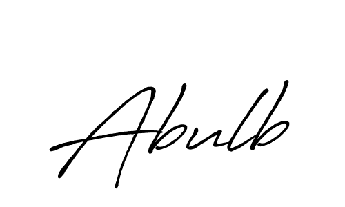 Make a beautiful signature design for name Abulb. With this signature (Antro_Vectra_Bolder) style, you can create a handwritten signature for free. Abulb signature style 7 images and pictures png