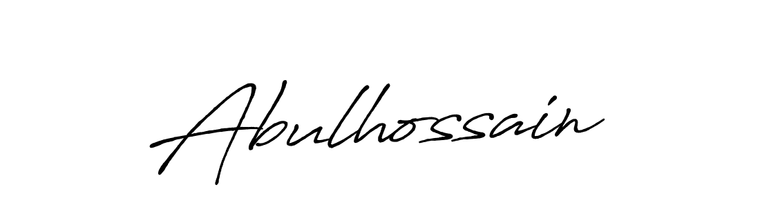 Also You can easily find your signature by using the search form. We will create Abulhossain name handwritten signature images for you free of cost using Antro_Vectra_Bolder sign style. Abulhossain signature style 7 images and pictures png