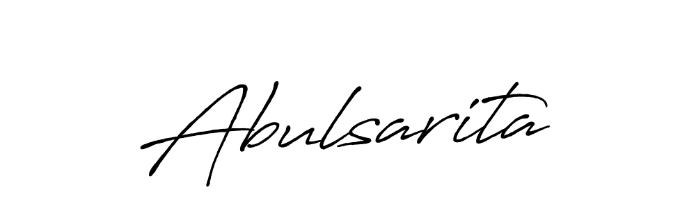 How to make Abulsarita name signature. Use Antro_Vectra_Bolder style for creating short signs online. This is the latest handwritten sign. Abulsarita signature style 7 images and pictures png
