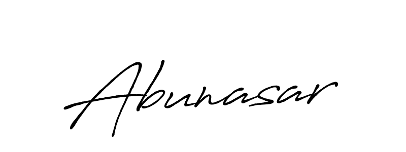 Use a signature maker to create a handwritten signature online. With this signature software, you can design (Antro_Vectra_Bolder) your own signature for name Abunasar. Abunasar signature style 7 images and pictures png