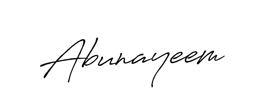 Make a beautiful signature design for name Abunayeem. Use this online signature maker to create a handwritten signature for free. Abunayeem signature style 7 images and pictures png