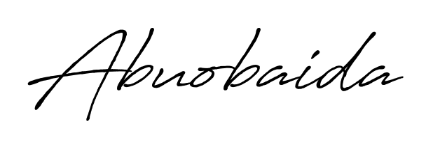 Generate high-definition signature styles for Abuobaida. The Antro_Vectra_Bolder typeface ensures crisp legibility and sophisticated design. Abuobaida signature style 7 images and pictures png