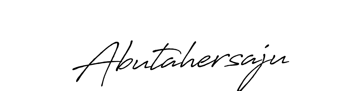 How to make Abutahersaju signature? Antro_Vectra_Bolder is a professional autograph style. Create handwritten signature for Abutahersaju name. Abutahersaju signature style 7 images and pictures png