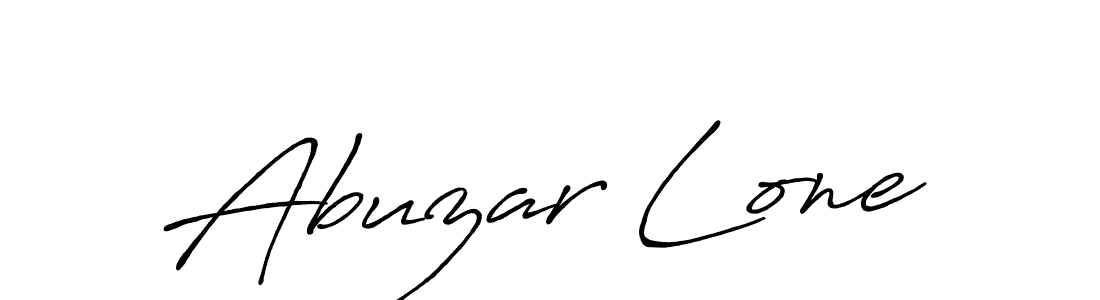 Make a beautiful signature design for name Abuzar Lone. With this signature (Antro_Vectra_Bolder) style, you can create a handwritten signature for free. Abuzar Lone signature style 7 images and pictures png