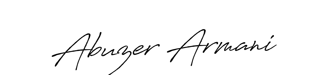 Also we have Abuzer Armani name is the best signature style. Create professional handwritten signature collection using Antro_Vectra_Bolder autograph style. Abuzer Armani signature style 7 images and pictures png