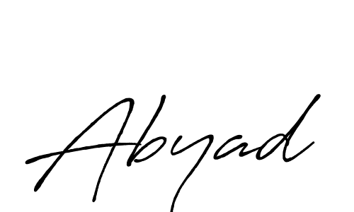 Abyad stylish signature style. Best Handwritten Sign (Antro_Vectra_Bolder) for my name. Handwritten Signature Collection Ideas for my name Abyad. Abyad signature style 7 images and pictures png