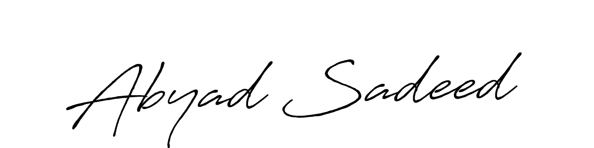 if you are searching for the best signature style for your name Abyad Sadeed. so please give up your signature search. here we have designed multiple signature styles  using Antro_Vectra_Bolder. Abyad Sadeed signature style 7 images and pictures png