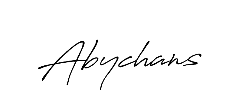 Use a signature maker to create a handwritten signature online. With this signature software, you can design (Antro_Vectra_Bolder) your own signature for name Abychans. Abychans signature style 7 images and pictures png