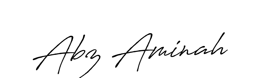 Make a beautiful signature design for name Abz Aminah. Use this online signature maker to create a handwritten signature for free. Abz Aminah signature style 7 images and pictures png