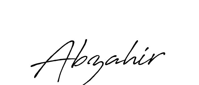 Abzahir stylish signature style. Best Handwritten Sign (Antro_Vectra_Bolder) for my name. Handwritten Signature Collection Ideas for my name Abzahir. Abzahir signature style 7 images and pictures png
