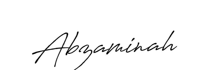 Make a beautiful signature design for name Abzaminah. With this signature (Antro_Vectra_Bolder) style, you can create a handwritten signature for free. Abzaminah signature style 7 images and pictures png