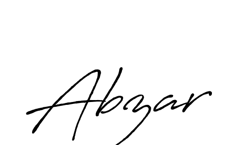Use a signature maker to create a handwritten signature online. With this signature software, you can design (Antro_Vectra_Bolder) your own signature for name Abzar. Abzar signature style 7 images and pictures png