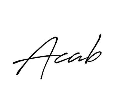Also You can easily find your signature by using the search form. We will create Acab name handwritten signature images for you free of cost using Antro_Vectra_Bolder sign style. Acab signature style 7 images and pictures png