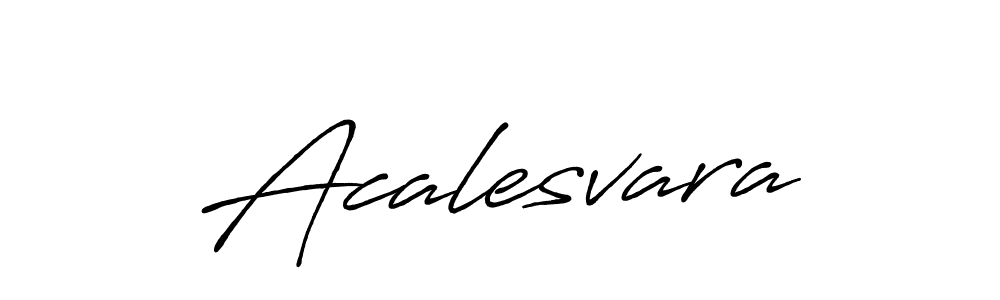 Make a beautiful signature design for name Acalesvara. With this signature (Antro_Vectra_Bolder) style, you can create a handwritten signature for free. Acalesvara signature style 7 images and pictures png