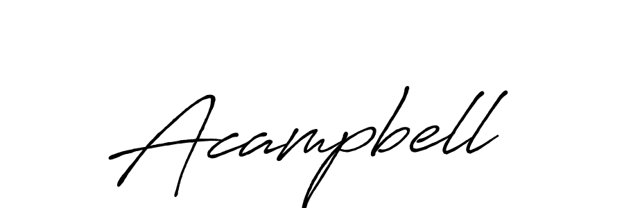 Make a beautiful signature design for name Acampbell. With this signature (Antro_Vectra_Bolder) style, you can create a handwritten signature for free. Acampbell signature style 7 images and pictures png