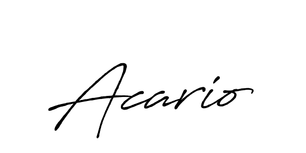 Acario stylish signature style. Best Handwritten Sign (Antro_Vectra_Bolder) for my name. Handwritten Signature Collection Ideas for my name Acario. Acario signature style 7 images and pictures png