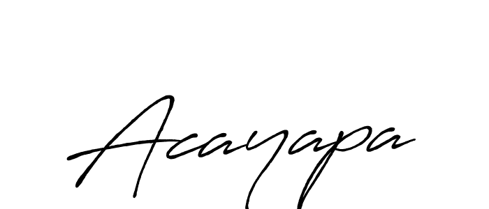 Similarly Antro_Vectra_Bolder is the best handwritten signature design. Signature creator online .You can use it as an online autograph creator for name Acayapa. Acayapa signature style 7 images and pictures png