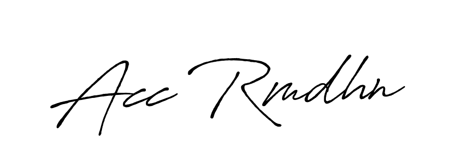 Use a signature maker to create a handwritten signature online. With this signature software, you can design (Antro_Vectra_Bolder) your own signature for name Acc Rmdhn. Acc Rmdhn signature style 7 images and pictures png