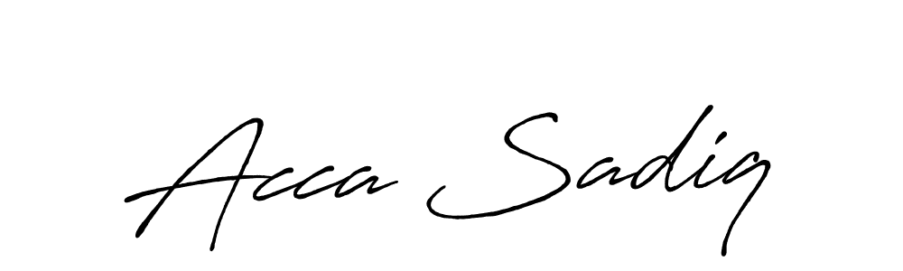 It looks lik you need a new signature style for name Acca Sadiq. Design unique handwritten (Antro_Vectra_Bolder) signature with our free signature maker in just a few clicks. Acca Sadiq signature style 7 images and pictures png