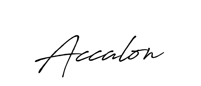 Create a beautiful signature design for name Accalon. With this signature (Antro_Vectra_Bolder) fonts, you can make a handwritten signature for free. Accalon signature style 7 images and pictures png