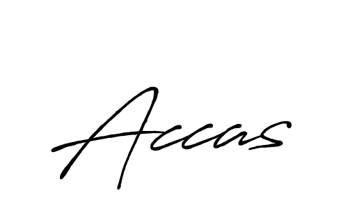 Design your own signature with our free online signature maker. With this signature software, you can create a handwritten (Antro_Vectra_Bolder) signature for name Accas. Accas signature style 7 images and pictures png