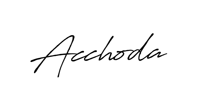 The best way (Antro_Vectra_Bolder) to make a short signature is to pick only two or three words in your name. The name Acchoda include a total of six letters. For converting this name. Acchoda signature style 7 images and pictures png