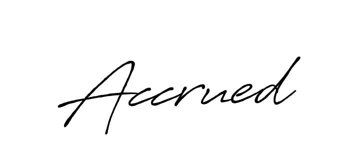if you are searching for the best signature style for your name Accrued. so please give up your signature search. here we have designed multiple signature styles  using Antro_Vectra_Bolder. Accrued signature style 7 images and pictures png