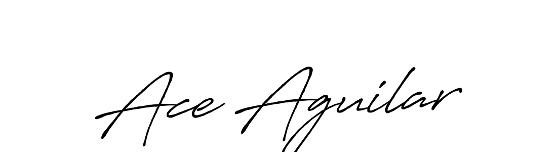 Design your own signature with our free online signature maker. With this signature software, you can create a handwritten (Antro_Vectra_Bolder) signature for name Ace Aguilar. Ace Aguilar signature style 7 images and pictures png