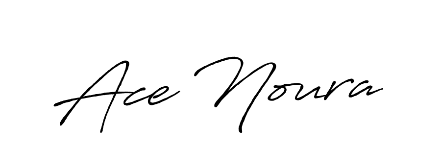 How to make Ace Noura name signature. Use Antro_Vectra_Bolder style for creating short signs online. This is the latest handwritten sign. Ace Noura signature style 7 images and pictures png