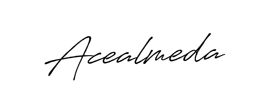 Create a beautiful signature design for name Acealmeda. With this signature (Antro_Vectra_Bolder) fonts, you can make a handwritten signature for free. Acealmeda signature style 7 images and pictures png