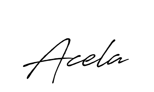 Acela stylish signature style. Best Handwritten Sign (Antro_Vectra_Bolder) for my name. Handwritten Signature Collection Ideas for my name Acela. Acela signature style 7 images and pictures png