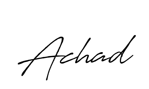 Use a signature maker to create a handwritten signature online. With this signature software, you can design (Antro_Vectra_Bolder) your own signature for name Achad. Achad signature style 7 images and pictures png