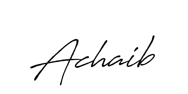 How to make Achaib name signature. Use Antro_Vectra_Bolder style for creating short signs online. This is the latest handwritten sign. Achaib signature style 7 images and pictures png
