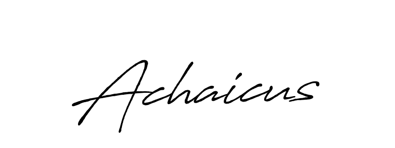 Create a beautiful signature design for name Achaicus. With this signature (Antro_Vectra_Bolder) fonts, you can make a handwritten signature for free. Achaicus signature style 7 images and pictures png