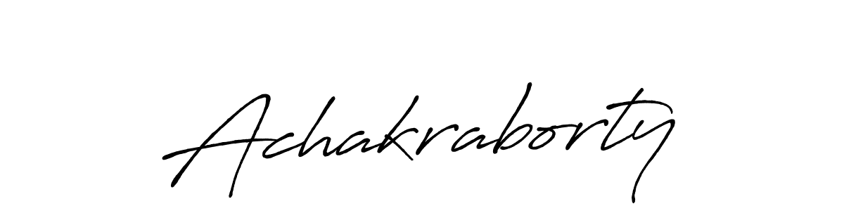 Make a beautiful signature design for name Achakraborty. With this signature (Antro_Vectra_Bolder) style, you can create a handwritten signature for free. Achakraborty signature style 7 images and pictures png