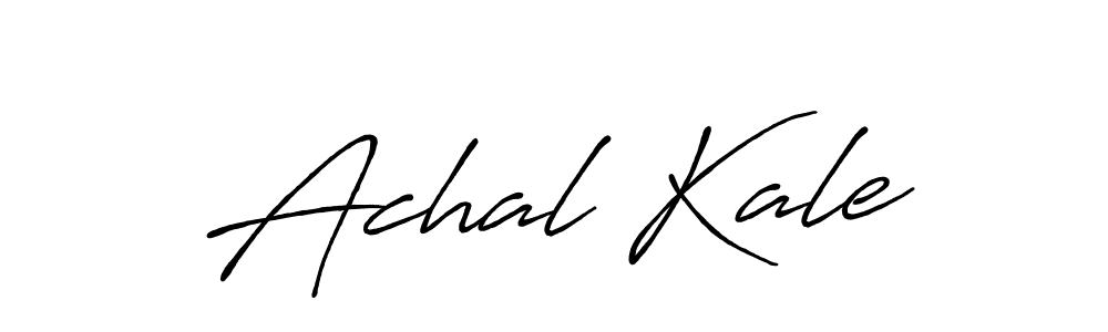 Make a beautiful signature design for name Achal Kale. With this signature (Antro_Vectra_Bolder) style, you can create a handwritten signature for free. Achal Kale signature style 7 images and pictures png