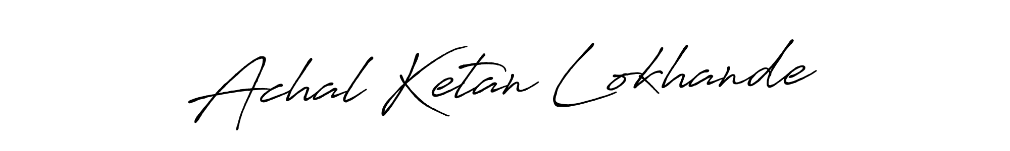 How to make Achal Ketan Lokhande signature? Antro_Vectra_Bolder is a professional autograph style. Create handwritten signature for Achal Ketan Lokhande name. Achal Ketan Lokhande signature style 7 images and pictures png