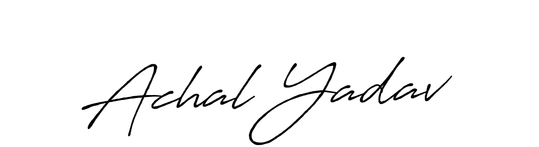 It looks lik you need a new signature style for name Achal Yadav. Design unique handwritten (Antro_Vectra_Bolder) signature with our free signature maker in just a few clicks. Achal Yadav signature style 7 images and pictures png